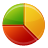analytics, chart, pie icon