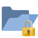 open,folder,lock icon