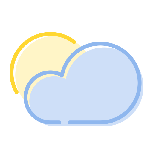 Sunny To Cloudy svg vector icon