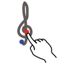 clef, gestureworks, stroke, treble icon