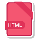 document, extension, file, html svg vector icon