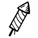 celebration, firecracker, new year, party svg vector icon
