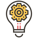ai, artificial intelligence, electronics, light bulb, robotics, science fiction, technology svg vector icon