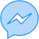 facebook, line, messenger, social, transparent svg vector icon