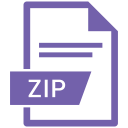 document, extension, format, paper, zip svg vector icon