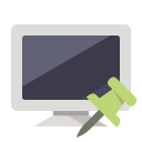 monitor,push,pin icon