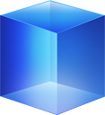 blue, cube icon