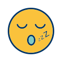 emot, face, sleep, smiley svg vector icon