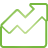 area, basic, chart, green, up icon