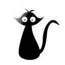 black cat, black cat halloween, scary icon