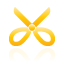 scissors, yellow icon