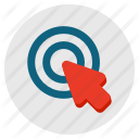 aim, arrow, click, interfaction, location, pointer icon