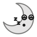 emot, moon, night, sleepy, smiley, weather svg vector icon