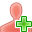 user,red,add,plus,account,profile,people,human icon