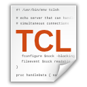 tcl, text, x icon