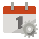 calendar,gear icon