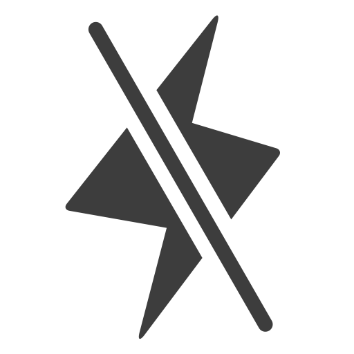 Flash Off svg vector icon