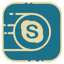 media, skype, social svg vector icon