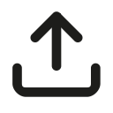 arrow, box, document, outline, share, top, upload svg vector icon