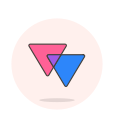 double, lesbian, sign, triangle svg vector icon