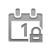 calendar,lock icon