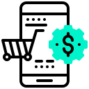 cart, dollar, mobile, shopping, smartphone, technology svg vector icon