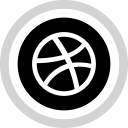 dribbble, logo, media, social svg vector icon