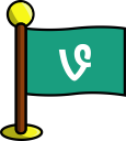 flag, media, networking, social, vine svg vector icon