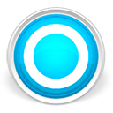 blue,circle,round icon