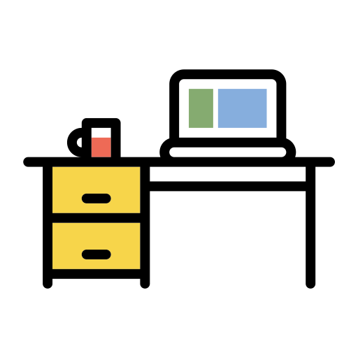Desk svg vector icon