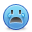 blue, sad, smiley icon