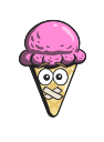 cartoon, cone, cream, emoji, ice svg vector icon