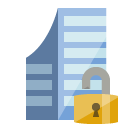 company,lock,open icon