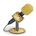 foam, mic, retropeach icon