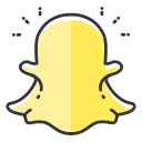 communication, media, network, snapchat, social svg vector icon