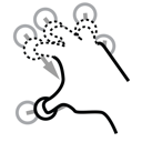 finger, gestureworks, n, scale icon