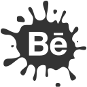 social,media,blot,set,behance icon