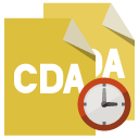 file,format,cda,clock icon