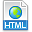 extension, file, html icon