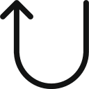 arrow, arrow turn, arrow up, back, diraction, turn, up svg vector icon