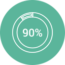 chart, diagram, graph, ninty, pie chart, pie graph svg vector icon
