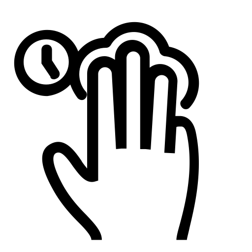 Gesture 3f Press Hold svg vector icon