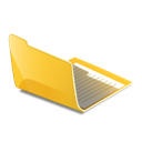 folder, open, yellow icon