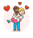 arms, couple, gay, hold, in svg vector icon