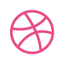 dribbble, social, web svg vector icon