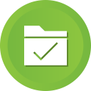 accept, check, data, folder, ok, storage svg vector icon