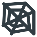 cobweb, halloween svg vector icon