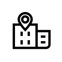building, building location, company, location, office, position svg vector icon