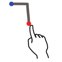 gestureworks, letter, stroke, t, uppercase icon