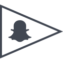 flag, media, snapchat, social svg vector icon